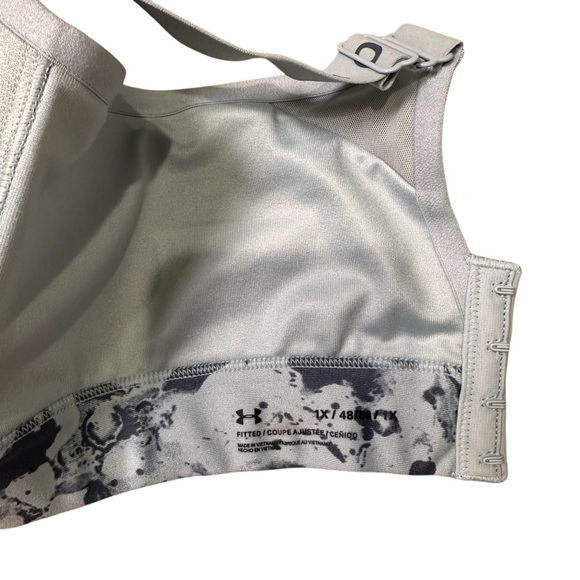 Under Armour 1X Blue Infinity High Printed Sports Bra - Picture 6 of 10